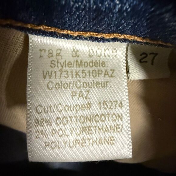 Rag & Bone La Paz Low Rise Denim Split Hem Bootcut Flare Jeans, 27 (US size 4) - Picture 5 of 5